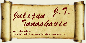 Julijan Tanasković vizit kartica